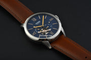  Shop Authentic Fossil Townsman Automatic Blue Dial Brown Leather Strap Watch for Men - ME3110 - Luxxuri