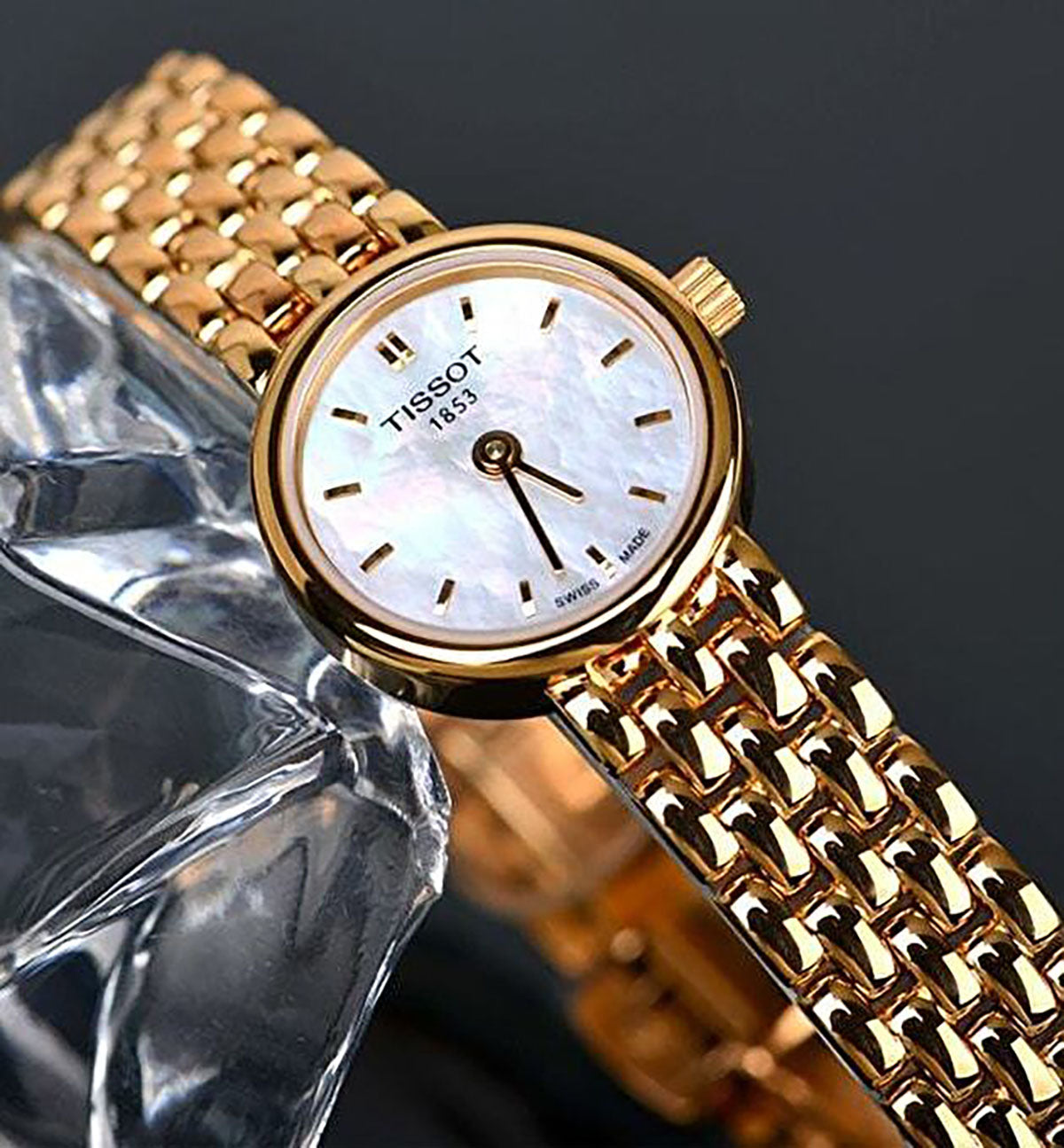  Shop Authentic Tissot T Lady Lovely Mother of Pearl Dial Rose Gold Steel Strap Watch For Women - T058.009.33.111.00 - Luxxuri