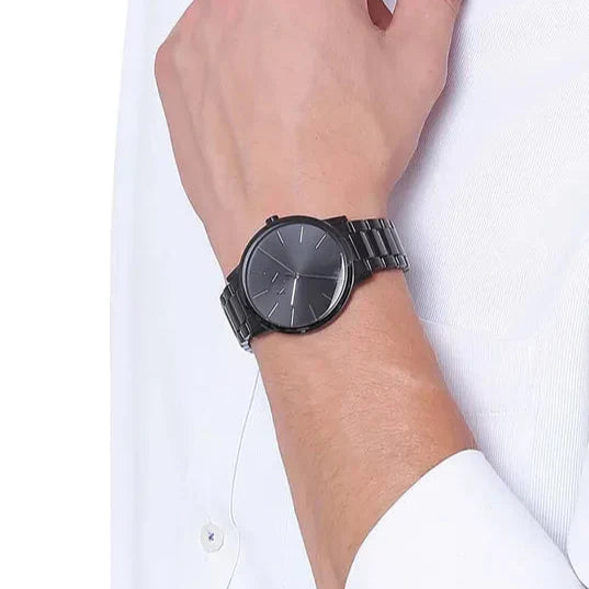  Shop Authentic Armani Exchange Cayde Analog Black Dial Black Steel Strap Watch For Men - AX2701 - Luxxuri