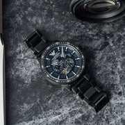  Shop Authentic Emporio Armani Meccanico Automatic Black Dial Black Steel Strap Watch For Men - AR60054 - Luxxuri