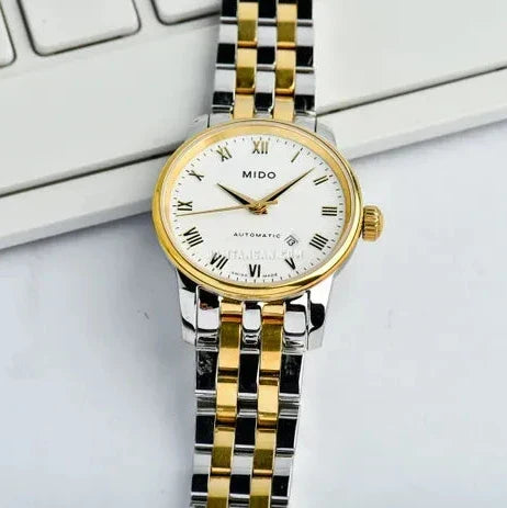  Shop Authentic Mido Baroncelli III Automatic White Dial Two Tone Steel Strap Watch For Women - M7600.9.26.1 - Luxxuri