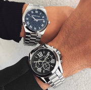  Shop Authentic Michael Kors Channing Midnight Blue Dial Silver Steel Strap Watch for Women - MK6113 - Luxxuri