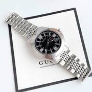  Shop Authentic Gucci G Timeless Black Dial Silver Steel Strap Watch For Men - YA126201 - Luxxuri