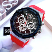  Shop Authentic Guess Momentum Black Dial Red Rubber Strap Watch for Men - GW0263G3 - Luxxuri
