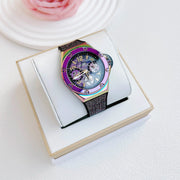 Shop Authentic Guess Multifunction Analog Purple Dial Black Rubber Strap Watch For Women - GW0620L4 - Luxxuri