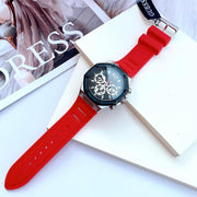  Shop Authentic Guess Momentum Black Dial Red Rubber Strap Watch for Men - GW0263G3 - Luxxuri