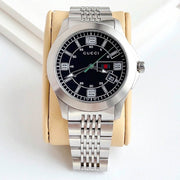  Shop Authentic Gucci G Timeless Black Dial Silver Steel Strap Watch For Men - YA126201 - Luxxuri