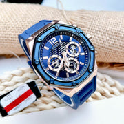  Shop Authentic Guess Momentum Chronograph Blue Dial Blue Rubber Strap Watch for Men - GW0263G2 - Luxxuri