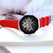  Shop Authentic Guess Momentum Black Dial Red Rubber Strap Watch for Men - GW0263G3 - Luxxuri