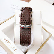  Shop Authentic Versace Aion Chronograph White Dial Brown Leather Strap Watch for Men - VBR010017 - Luxxuri