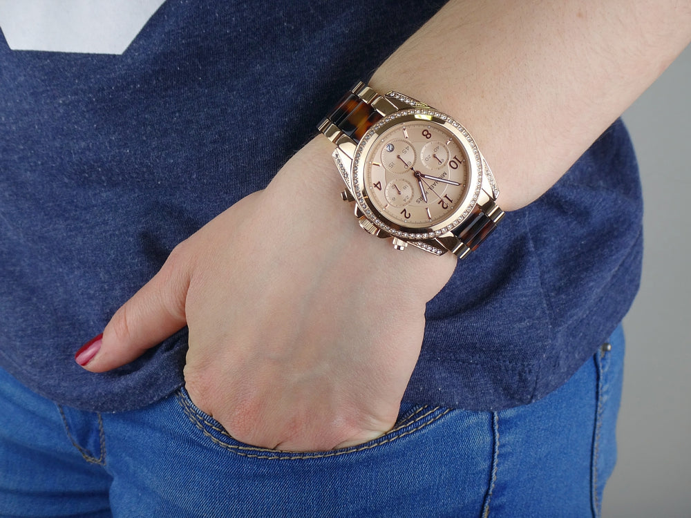  Shop Authentic Michael Kors Blair Rose Gold Dial Two Tone Steel Strap Watch For Women - MK5859 - Luxxuri
