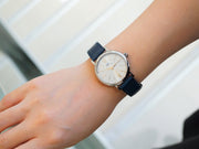  Shop Authentic IWC Portofino Automatic Silver Dial Blue Leather Strap Watch for Women - IW357411 - Luxxuri