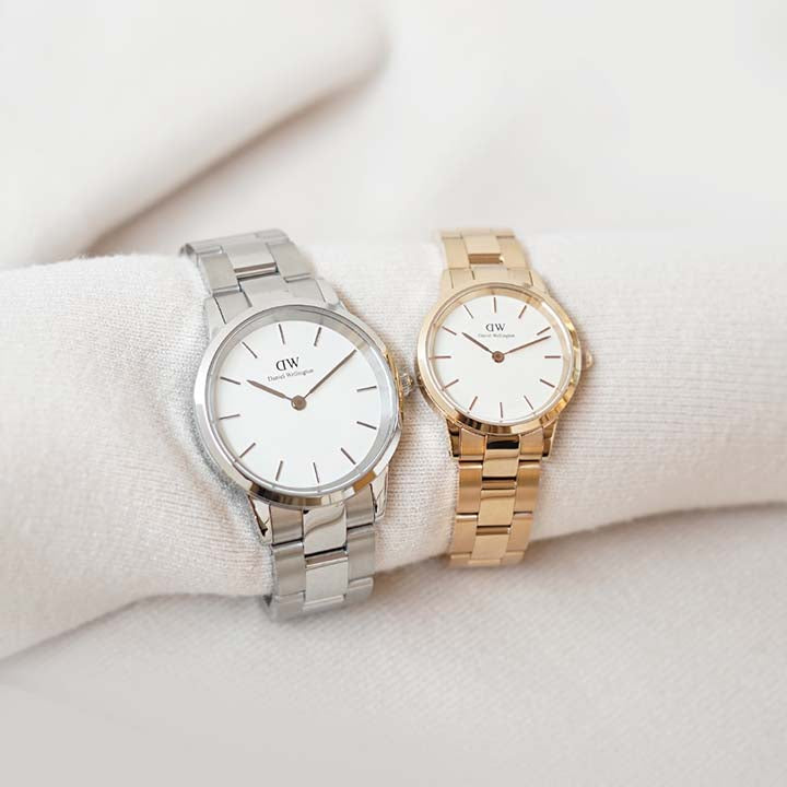  Shop Authentic Daniel Wellington Iconic Link White Dial Rose Gold Steel Strap Watch for Women - DW00100213 - Luxxuri