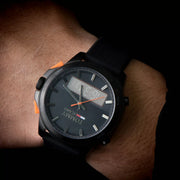  Shop Authentic Tommy Hilfiger Jeans Analog Black Dial Black Silicone Strap Watch For Men - 1791763 - Luxxuri