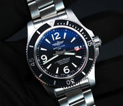  Shop Authentic Breitling Superocean Automatic 44mm Black Dial Silver Steel Strap Watch for Men - A17367D71B1A1 - Luxxuri