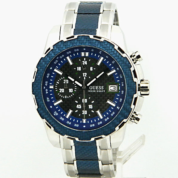  Shop Authentic Guess Octane Chronograph Blue Dial Two Tone Steel Strap Watch for Men - W1046G2 - Luxxuri