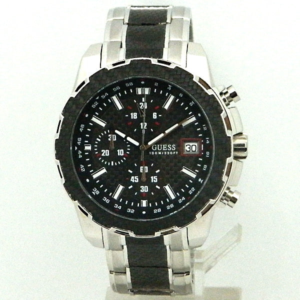  Shop Authentic Guess Octane Chronograph Black Dial Two Tone Steel Strap Watch for Men - W1046G1 - Luxxuri
