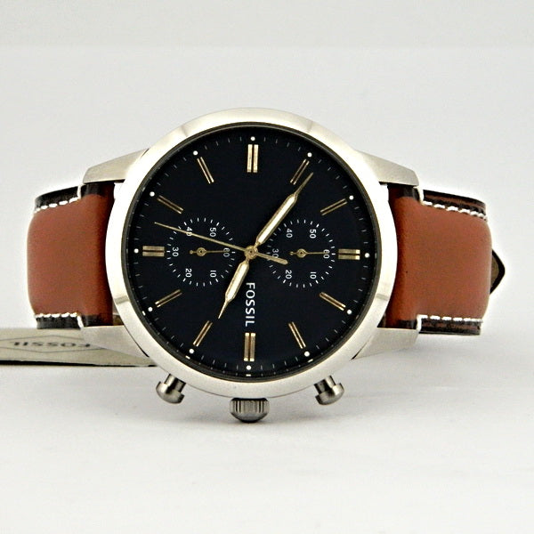  Shop Authentic Fossil Townsman Chronograph Black Dial Brown Leather Strap Watch for Men  - FS5280 - Luxxuri