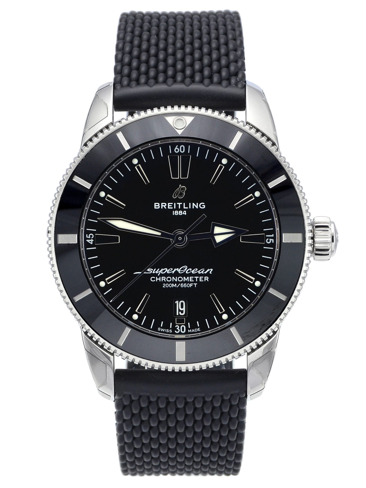  Shop Authentic Breitling Superocean Heritage B20 Automatic 44 Black Dial Black Mesh Bracelet Watch for Men - AB2030121B1S1 - Luxxuri