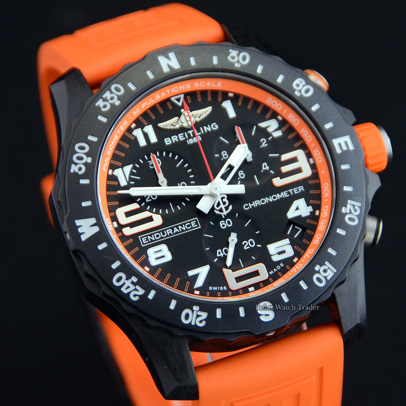 Shop Authentic Breitling Endurance Pro Black Dial Orange Rubber Strap Watch for Men - X82310A51B1S1 - Luxxuri