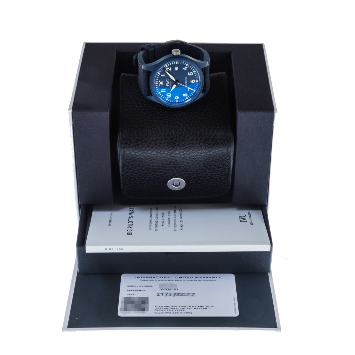  Shop Authentic IWC Pilot’s Watch Automatic "Laureus Sport for Good" Edition Blue Dial Blue Nylon Strap Watch for Men - IW328101 - Luxxuri