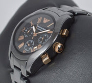  Shop Authentic Emporio Armani Chronograph Black Ceramic Stainless Steel Dial Watch For Women - AR1411 - Luxxuri