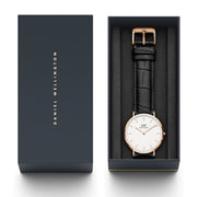  Shop Authentic Daniel Wellington Classic Reading White Dial Black Leather Strap Watch For Men - DW00100014 - Luxxuri