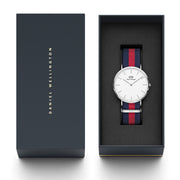  Shop Authentic Daniel Wellington Classic Oxford White Dial Two Tone Nylon Strap Watch For Men - DW00100015 - Luxxuri