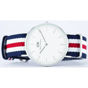  Shop Authentic Daniel Wellington Classic Canterbury White Dial Two Tone Nylon Strap Watch For Men - DW00100016 - Luxxuri