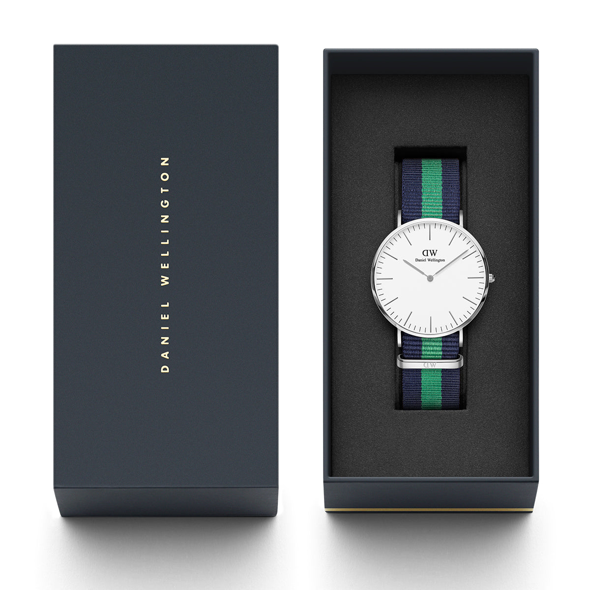  Shop Authentic Daniel Wellington Classic Warwick White Dial Two Tone Nylon Strap Watch for Men - DW00100019 - Luxxuri