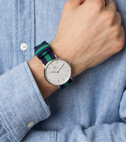  Shop Authentic Daniel Wellington Classic Warwick White Dial Two Tone Nylon Strap Watch for Men - DW00100019 - Luxxuri