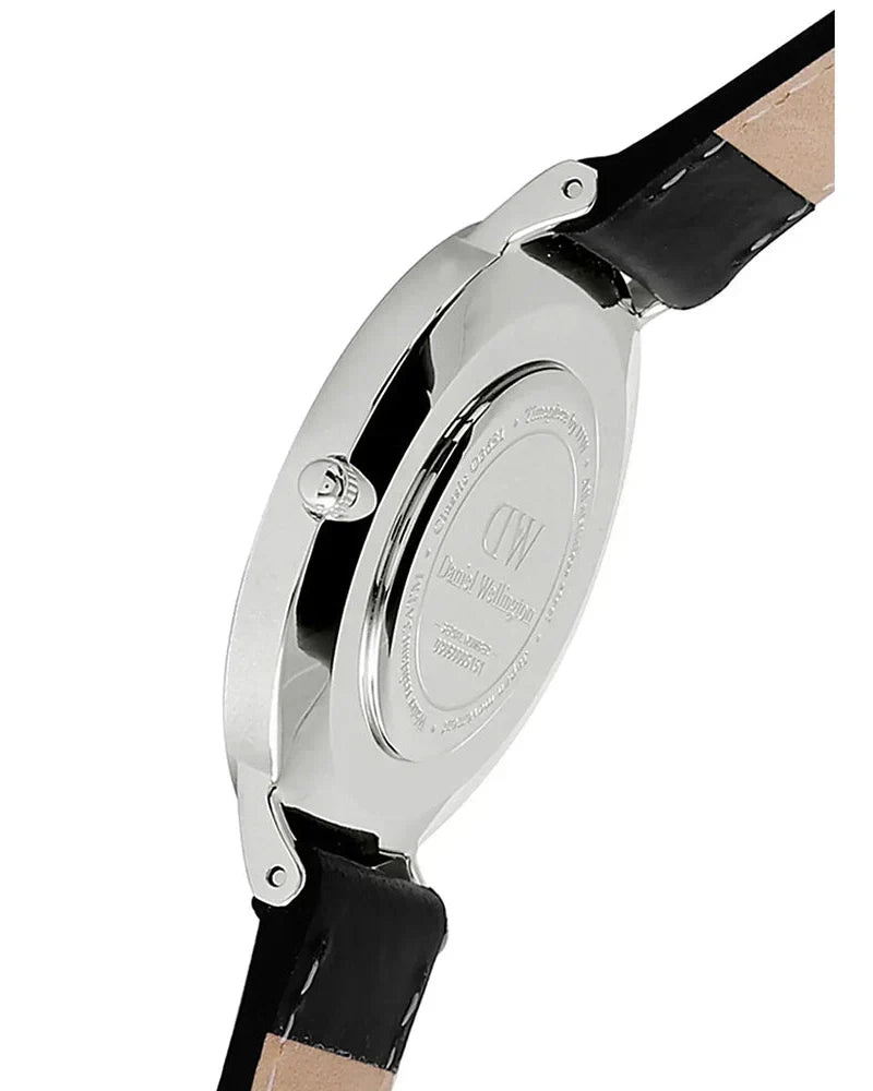  Shop Authentic Daniel Wellington Classic Sheffield White Dial Black Leather Strap Watch For Men - DW00100020 - Luxxuri