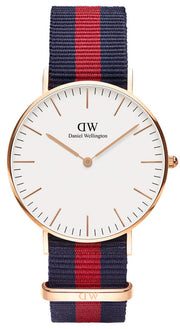 Daniel Wellington Classic Oxford White Dial Two Tone NATO Strap Watch For Women - DW00100029