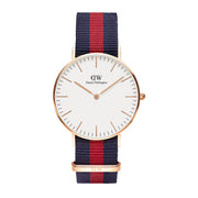 Daniel Wellington Classic Oxford White Dial Two Tone NATO Strap Watch For Women - DW00100029