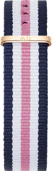  Shop Authentic Daniel Wellington Classic South Hampton White Dial Two Tone Nylon Strap Watch For Women - DW00100034 - Luxxuri