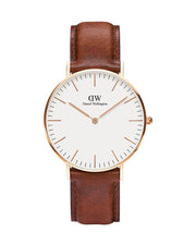  Shop Authentic Daniel Wellington Classic St. Mawes White Dial Brown Leather Strap Watch for Men - DW00100035 - Luxxuri