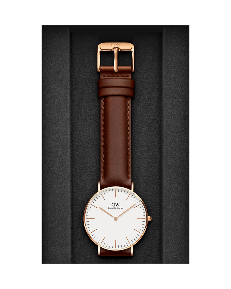  Shop Authentic Daniel Wellington Classic St. Mawes White Dial Brown Leather Strap Watch for Men - DW00100035 - Luxxuri