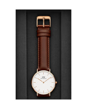  Shop Authentic Daniel Wellington Classic St. Mawes White Dial Brown Leather Strap Watch for Men - DW00100035 - Luxxuri