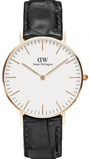  Shop Authentic Daniel Wellington Classic Reading White Dial Black Leather Strap Watch For Women - DW00100041 - Luxxuri