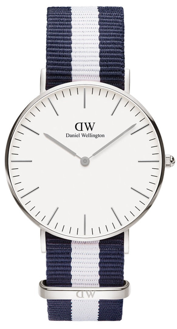  Shop Authentic Daniel Wellington Classic Glasgow White Dial Two Tone NATO Strap Unisex Watch - DW00100047 - Luxxuri