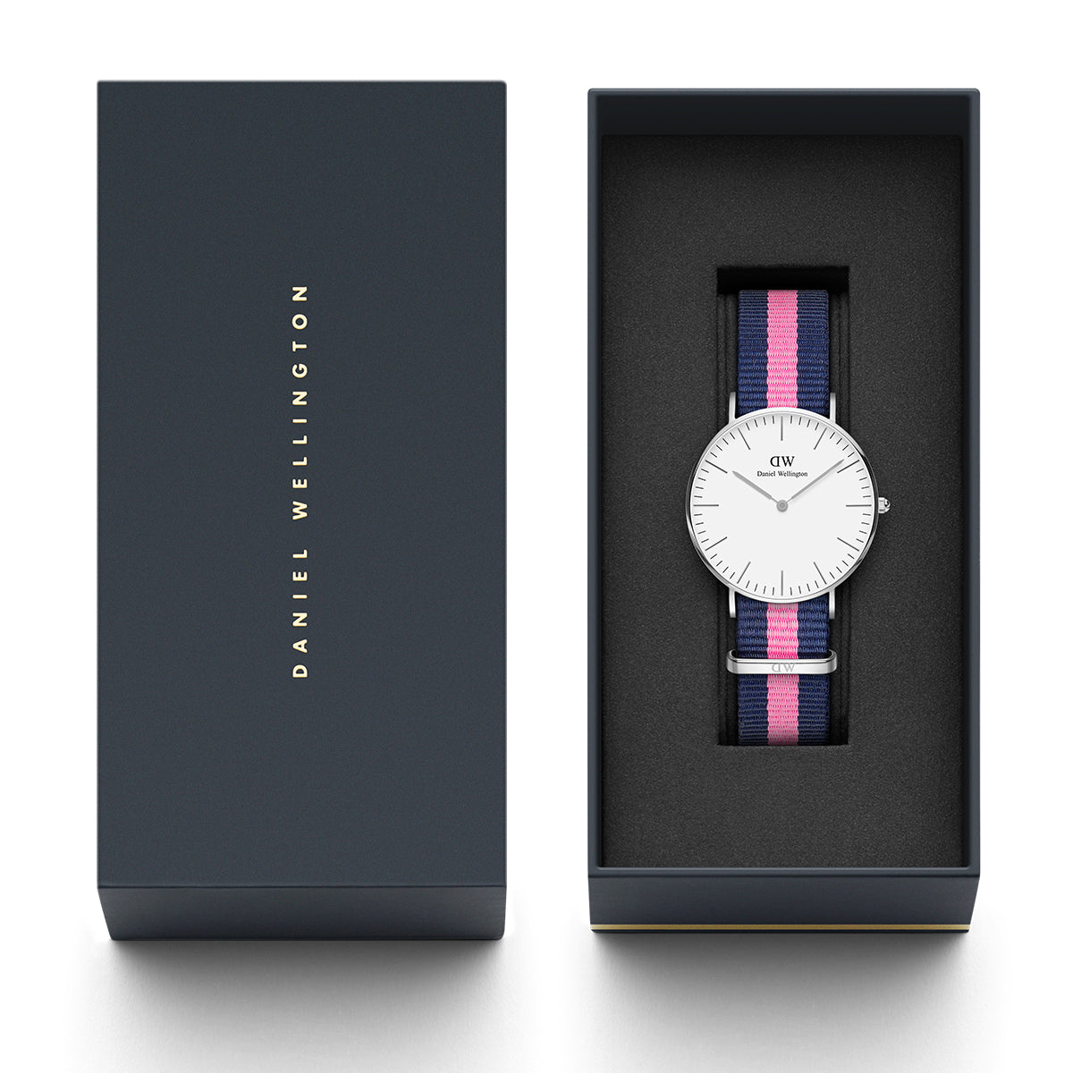  Shop Authentic Daniel Wellington Classic Winchester White Dial Two Tone Nylon Strap Watch For Women - DW00100049 - Luxxuri