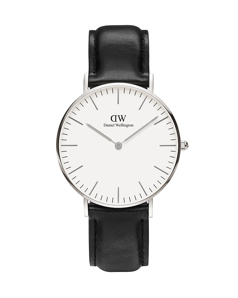  Shop Authentic Daniel Wellington Classic Petite York White Dial Black Leather Strap Watch For Women - DW00100188 - Luxxuri