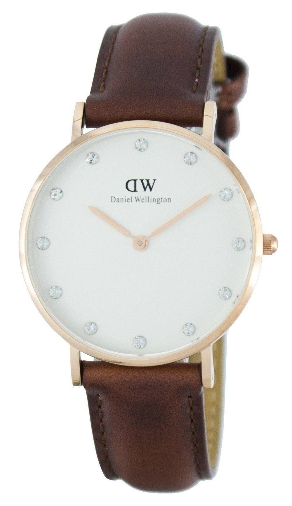  Shop Authentic Daniel Wellington Classy St Mawes White Dial Brown Leather Strap Watch For Women - DW00100075 - Luxxuri