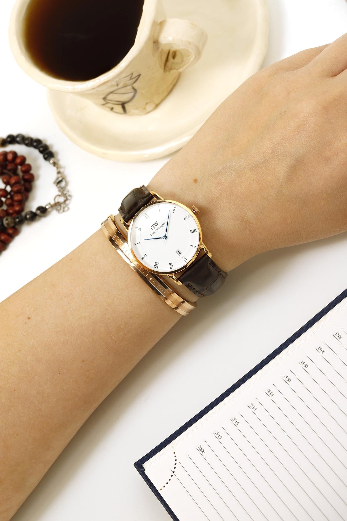  Shop Authentic Daniel Wellington Dapper York White Dial Brown Leather Strap Watch For Women - DW00100093 - Luxxuri