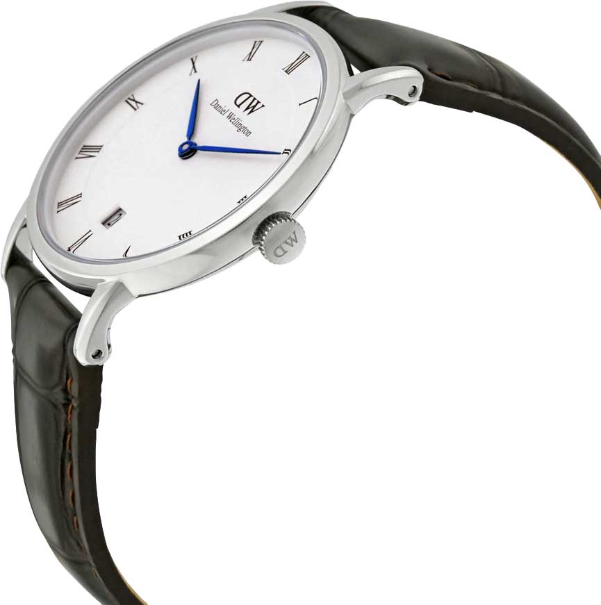  Shop Authentic Daniel Wellington Dapper York Quartz White Dial Dark Brown Leather Strap Watch For Women - DW00100097 - Luxxuri
