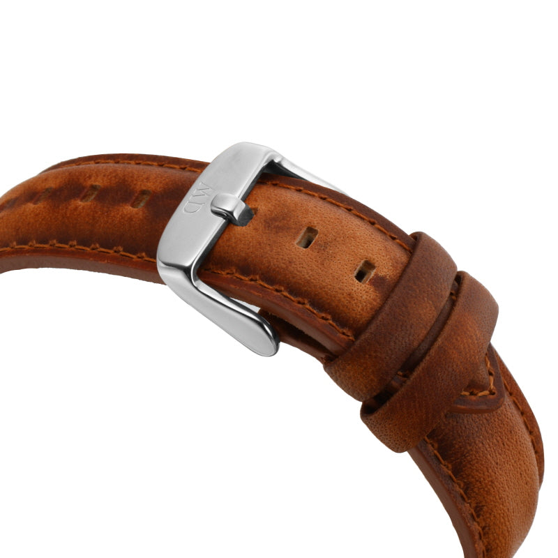  Shop Authentic Daniel Wellington Dapper Durham White Dial Brown Leather Strap Watch For Men - DW00100116 - Luxxuri