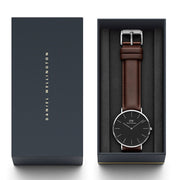  Shop Authentic Daniel Wellington Classic Bristol Black Dial Brown Leather Strap Watch For Men - DW00100131 - Luxxuri