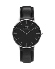 Shop Authentic Daniel Wellington Classic Sheffield Black Dial Black Leather Strap Watch For Women - DW00100145 - Luxxuri