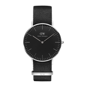  Shop Authentic Daniel Wellington Petite Cornwall Black Dial Black Nylon Strap Watch For Women - DW00100248 - Luxxuri