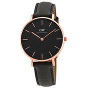  Shop Authentic Daniel Wellington Classic Petite Reading Black Dial Black Leather Strap Watch For Women - DW00100167 - Luxxuri